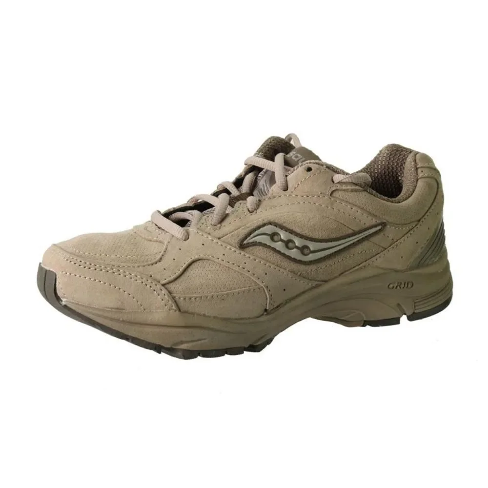 Saucony Womens Progrid Integrity ST2 Taupe Suede Walking Shoes Sneakers NWT